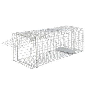 vidaXL Pozinkovaná živá pasca 80 cm