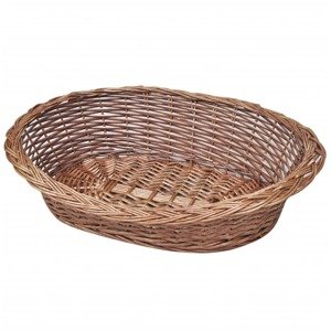 vidaXL Košík/pelech pre psy z vŕbového prútia, prírodná farba 69 cm