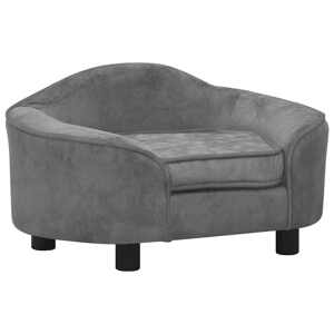 vidaXL Pohovka pre psa sivá 67x47x36 cm plyš