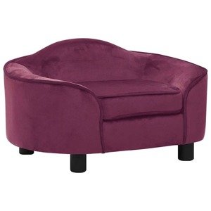 vidaXL Pelech pre psa bordový 67x47x36 cm plyš