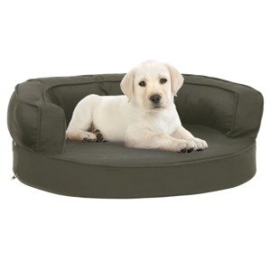 vidaXL Ergonomický matrac pre psa 60x42 cm ľanový vzhľad tmavošedý