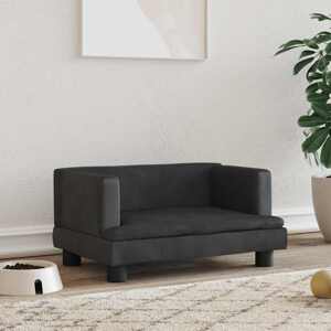 vidaXL Pelech pre psa čierny 60x40x30 cm zamat