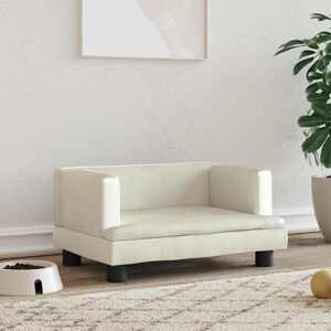 vidaXL Pelech pre psa krémový 60x40x30 cm zamat