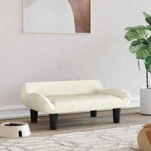 vidaXL Pelech pre psa krémový 70x40x24 cm zamat