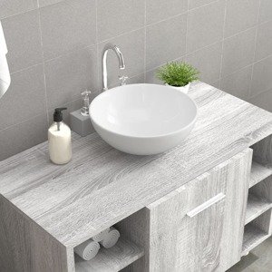 vidaXL Umývadlo biele 28x28x10 cm keramické