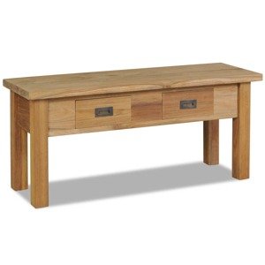 vidaXL Lavička do chodby, teakový masív 90x30x40 cm
