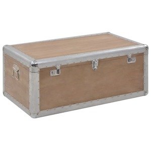 vidaXL Úložná skrinka hnedá 91x52x40 cm masívne jedľové drevo
