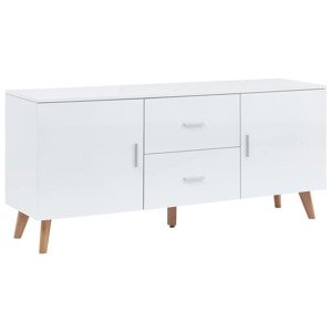vidaXL Komoda biela 160x40x70 cm MDF