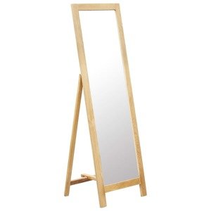 vidaXL Voľne stojace zrkadlo 48x46,5x150 cm masívne dubové drevo