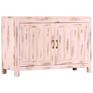 vidaXL Komoda svetloružová 110x35x70 cm masívne mangovníkové drevo