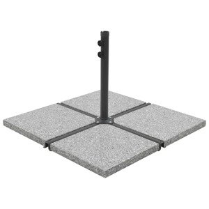 vidaXL Závažia pre slnečník 4 ks sivé granitové štvorcové 100 kg