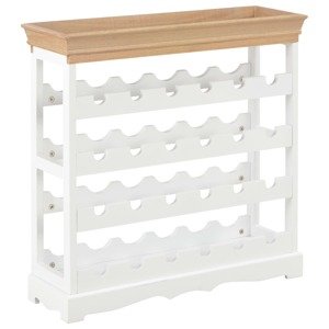 vidaXL Skrinka na víno, biela 70x22,5x70,5 cm, MDF