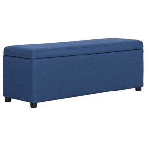 vidaXL Lavica s úložným priestorom 116 cm modrá polyester