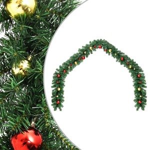 vidaXL Vianočná girlanda s ozdobami 20 m