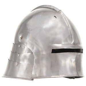 vidaXL Stredoveká rytierska prilba pre LARP starožitná replika strieborná oceľová