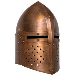 vidaXL Stredoveká rytierska prilba pre LARP starožitná replika medená oceľ