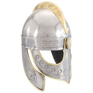 vidaXL Beowulf prilba pre LARP starožitná replika strieborná oceľ