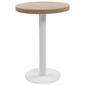 vidaXL Bistro stolík bledohnedý 60 cm MDF