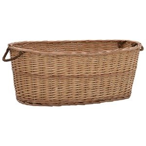 vidaXL Košík s rúčkami na palivové drevo 88x57x34 cm prírodná vŕba
