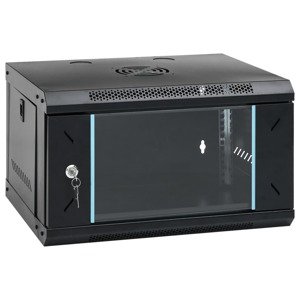 vidaXL 6U Nástenná serverová skriňa 19" IP20 53x40x30 cm