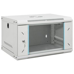 vidaXL 6U Nástenná serverová skriňa 19" IP20 53x40x30 cm