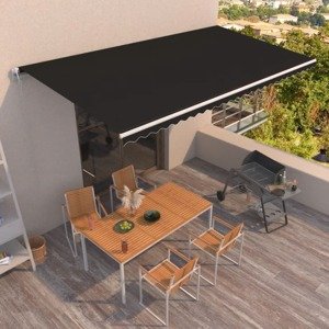 vidaXL Automaticky zaťahovacia markíza 600x350 cm antracitová