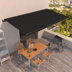 vidaXL Automaticky zaťahovacia markíza 600x350 cm antracitová