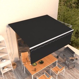 vidaXL Automatická markíza s tienidlom 4,5x3 m antracitová