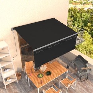 vidaXL Automatická markíza s tienidlom 3x2,5 m antracitová