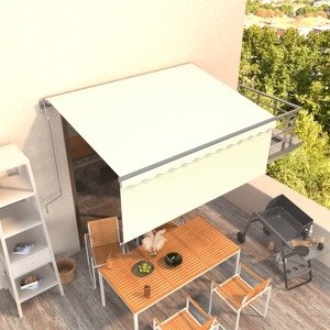 vidaXL Automatická markíza s tienidlom 3,5x2,5m krémová