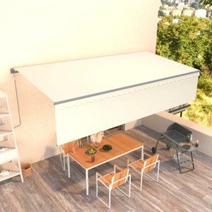 vidaXL Automatická markíza s tienidlom 6x3 m krémová
