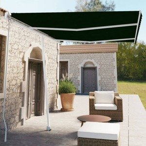 vidaXL Voľne stojaca ručne zaťahovacia markíza 350x250 cm, antracitová
