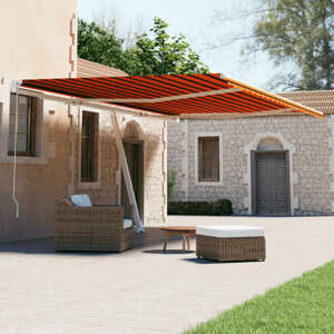 vidaXL Voľne stojaca automatická markíza 600x300 cm oranžovo-hnedá