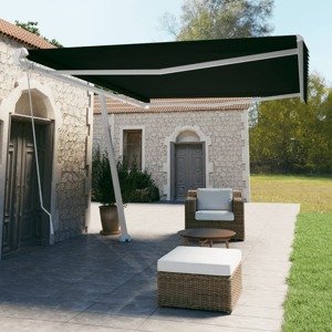 vidaXL Voľne stojaca ručne zaťahovacia markíza 500x350 cm, antracitová