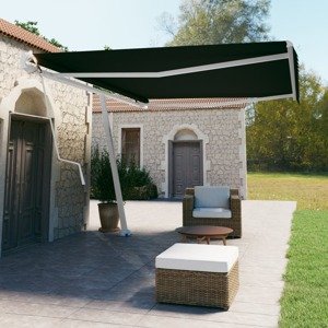 vidaXL Samostatne stojaca automatická markíza 500x350 cm antracitová