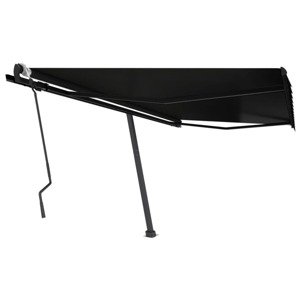 vidaXL Voľne stojaca ručne zaťahovacia markíza 450x300 cm, antracitová
