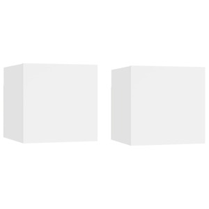 vidaXL Nočné stolíky 2 ks, biele 30,5x30x30 cm, kompozitné drevo