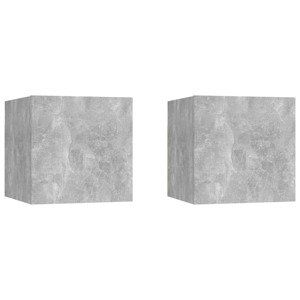 vidaXL Nočné stolíky 2ks, betónovo sivé 30,5x30x30cm, kompozitné drevo
