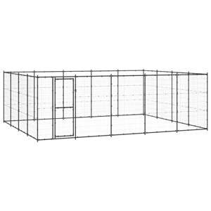 vidaXL Vonkajšia voliéra pre psov oceľová 24,2 m²