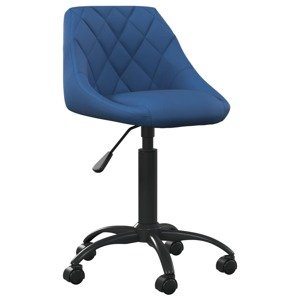 vidaXL Kancelárska stolička modrá zamatová