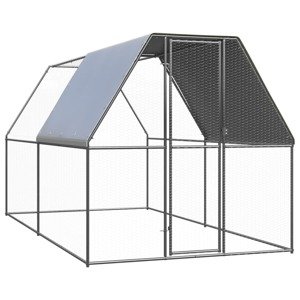 vidaXL Vonkajšia klietka pre sliepky 2x4x2 m pozinkovaná oceľ