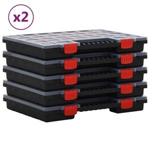vidaXL Triediace boxy 10 ks 40x30x5 cm polypropylén