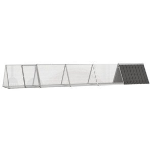 vidaXL Klietka na králiky antracitová 504,5x80,5x71 pozinkovaná oceľ