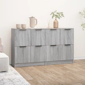 vidaXL Komody 2 ks sivý sivý dub sonoma 60x30x70 cm spracované drevo