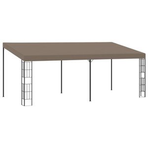 vidaXL Nástenný altánok 6x3 m sivohnedý látkový