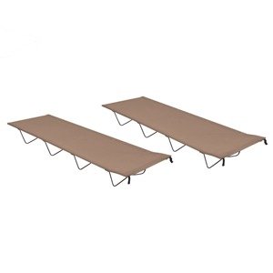 vidaXL Kempingové ležadlá 2ks 180x60x19cm, látka oxford,oceľ,sivohnedé