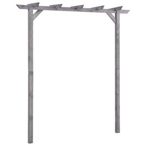 vidaXL Záhradná pergola, sivá 200x40x205 cm, impregnovaná borovica