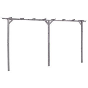 vidaXL Záhradná pergola, sivá 400x40x205 cm, impregnovaná borovica
