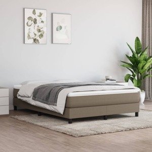 vidaXL Posteľný rám boxspring s matracom sivohned 160x200 cm látka