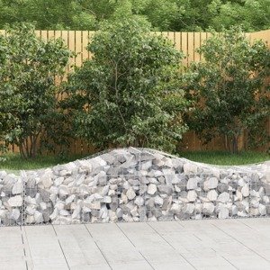 vidaXL Oblúkové gabionové koše 50 ks 200x50x40/60cm pozinkované železo